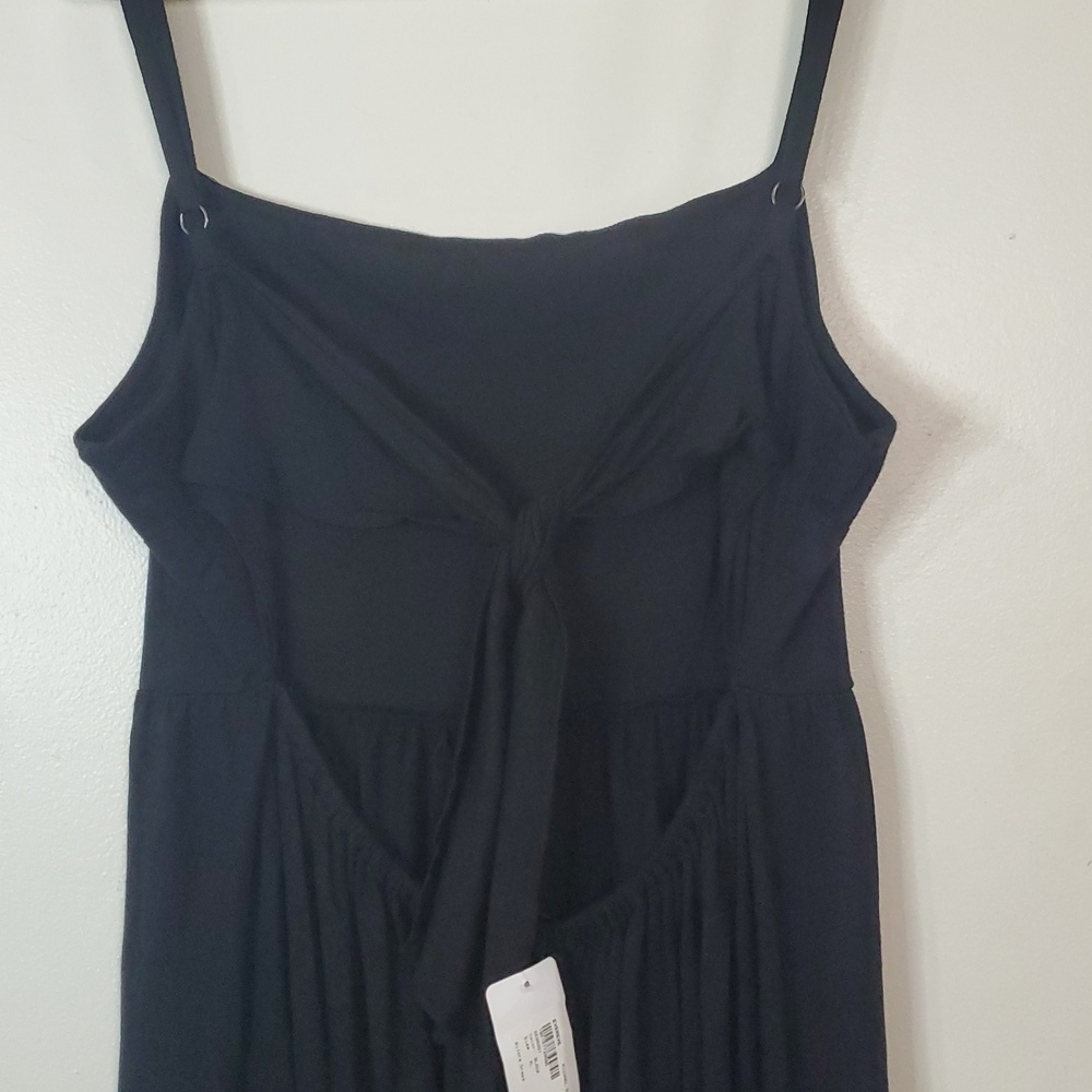 NWT Michael Stars Evereve Allora Dress Size Extra Large Black Tie Back Midi Dres - Picture 9 of 14